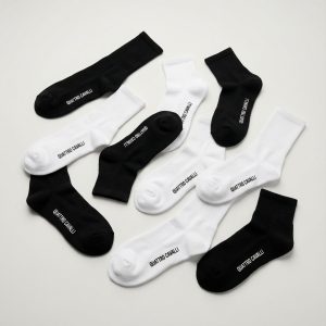 גרביים מעורבב שחור לבן